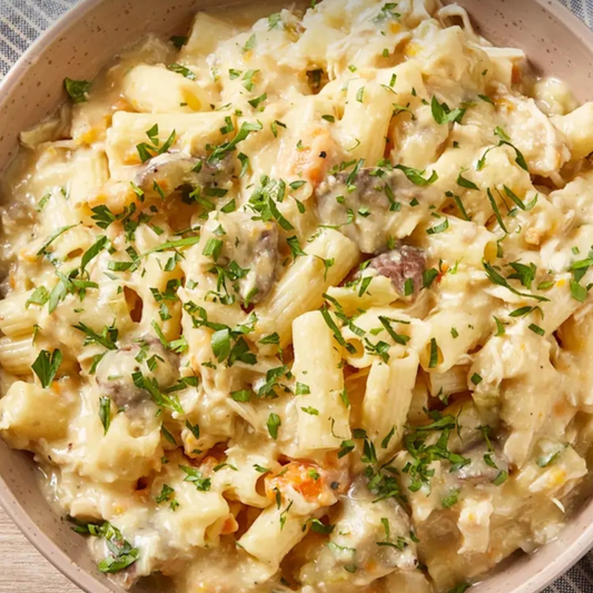 Creamy Chicken and Mushroom Pasta by Ross